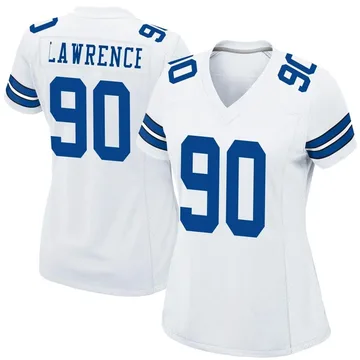 DeMarcus Lawrence Men's Nike White Dallas Cowboys Custom Game Jersey Size: Small