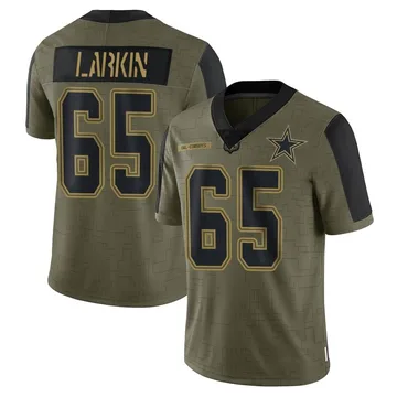 Youth Nike Dallas Cowboys Austin Larkin Olive 2021 Salute To Service Jersey - Limited