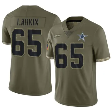 Youth Nike Dallas Cowboys Austin Larkin Olive 2022 Salute To Service Jersey - Limited