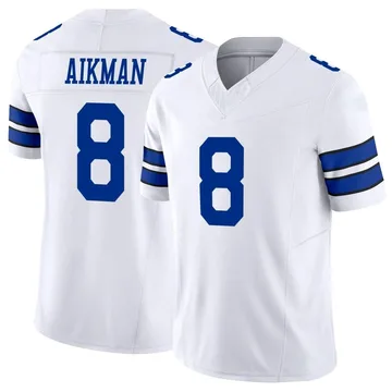 #8 Troy Aikman Jersey Dallas Cowboys White Limited Rush Tank Top